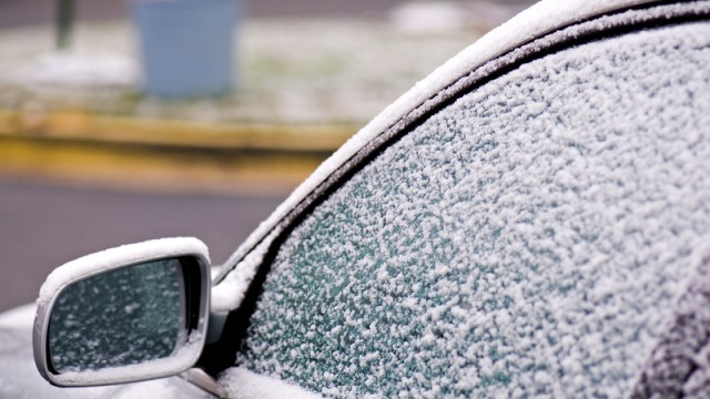 frosty car window