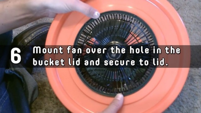 add the fan to the lid