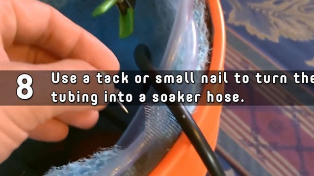 turn the tubing into a soaker hose