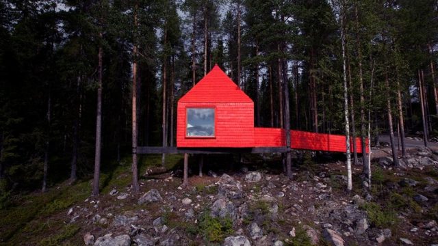 red cabin