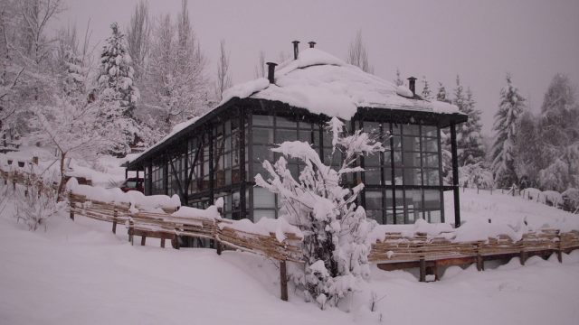 winter cabin