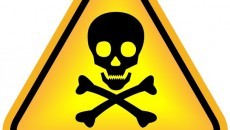 danger sign with skull