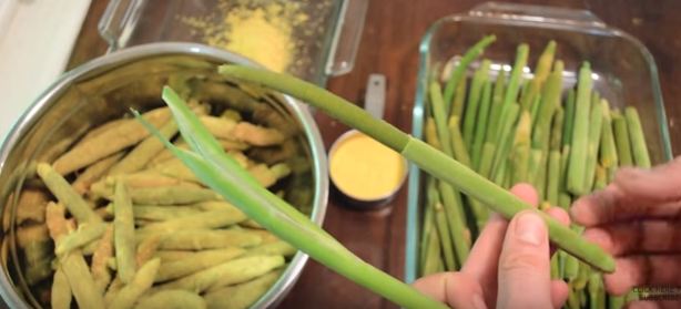 preparing a cattail dish