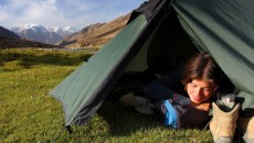 girl camping