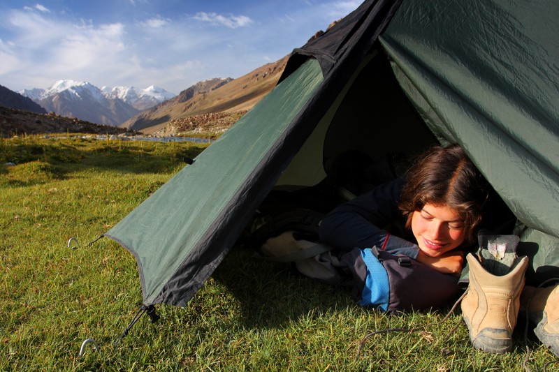 girl camping