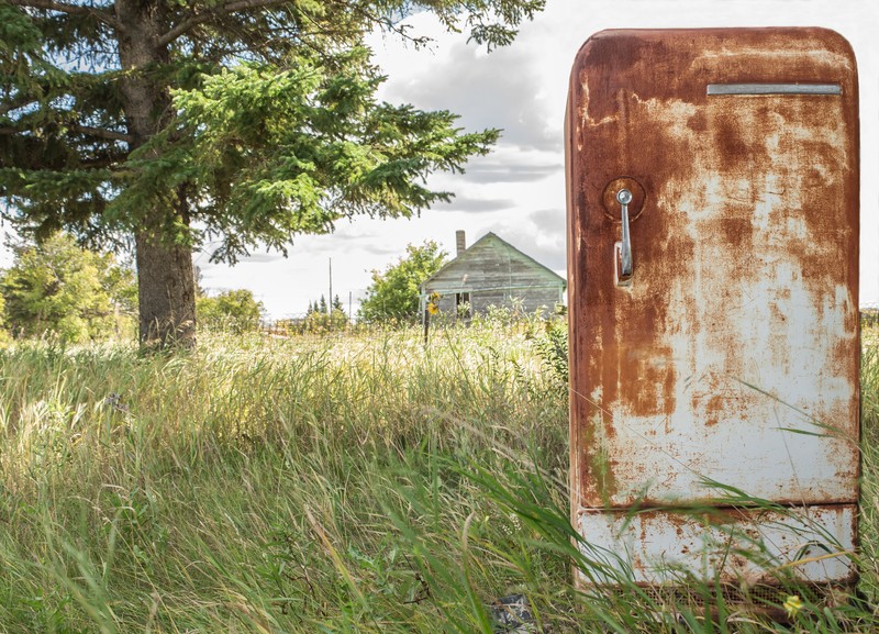 old fridge