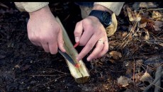 starting a fire with a guitar pick