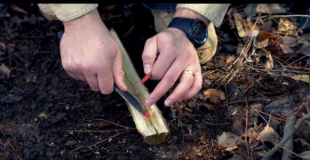 starting a fire with a guitar pick