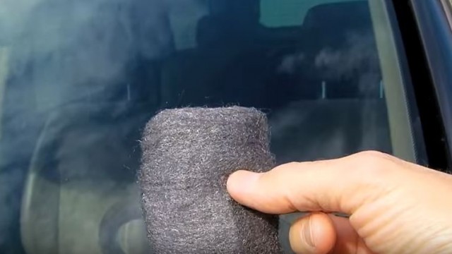 using steel wool on your windshield