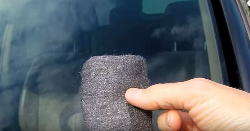 using steel wool on your windshield