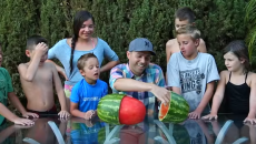 skinning a watermelon
