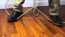 cutting a rope with rope