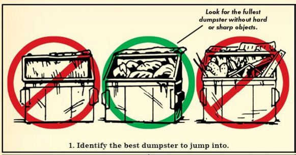 how to dive into a dumpster