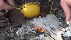 starting a fire with a lemon
