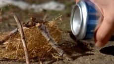 starting a fire with an aluminum can