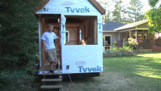 teen with tiny home