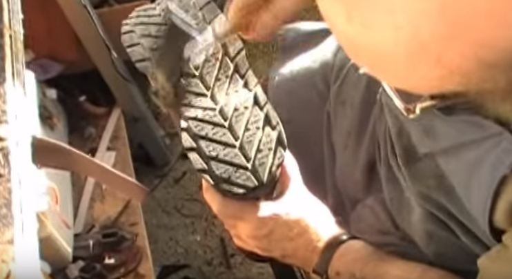 how to make shoes from tire tread