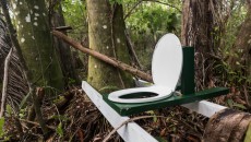 toilet in the woods