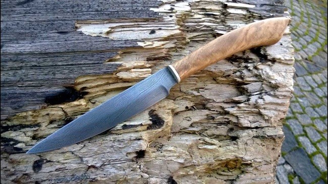 knife making damascus steel knife