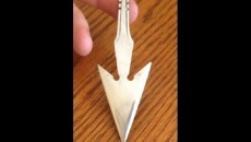 arrowhead out of a spoon