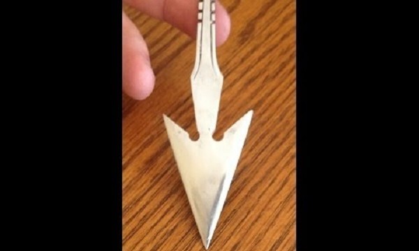 arrowhead out of a spoon