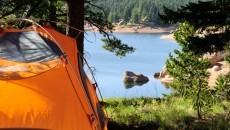 camping by the lake