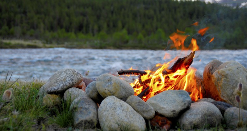 fire by the water