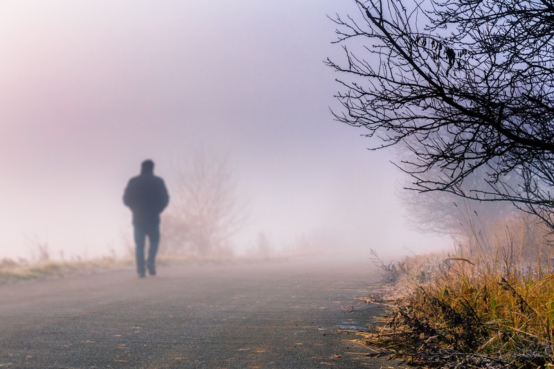 man in the fog