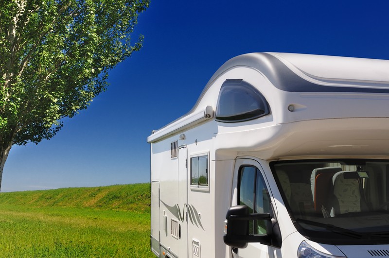 camper in countryside
