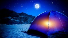 camping at night