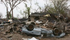 destroyed home