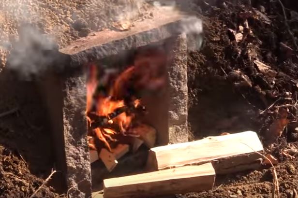 oven with stones