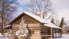 cabin in the snow