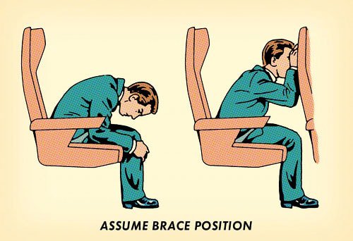 plane crash brace position