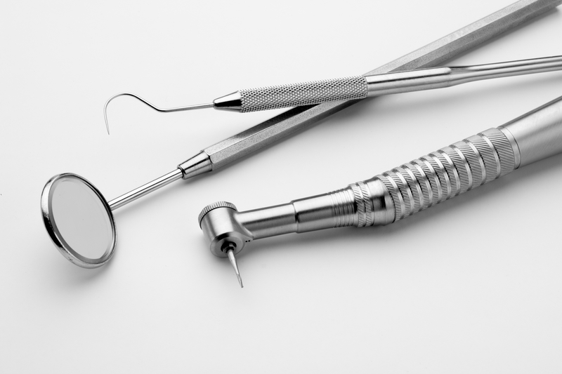 teeth and dentist medical tools