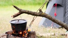 kettle in wilderness camping