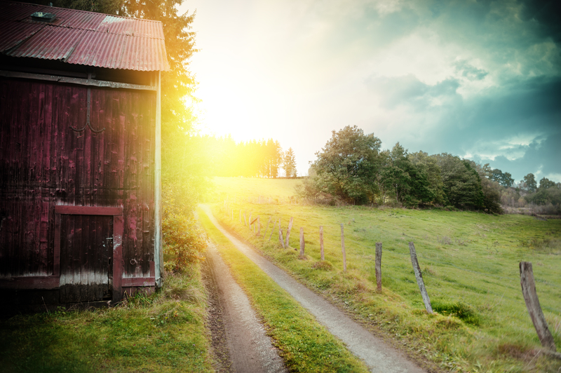 homestead at sunset