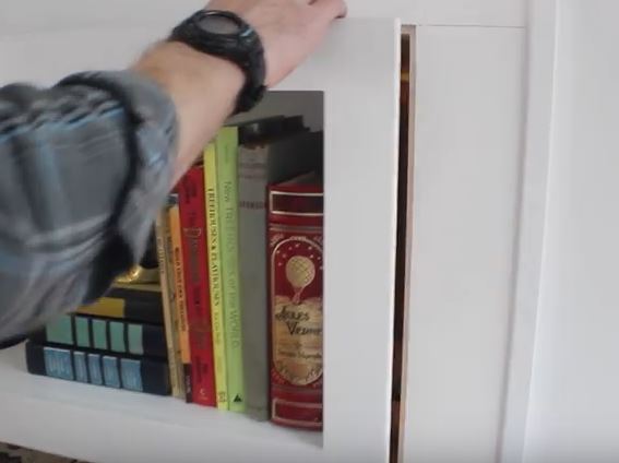 secret bookcase door