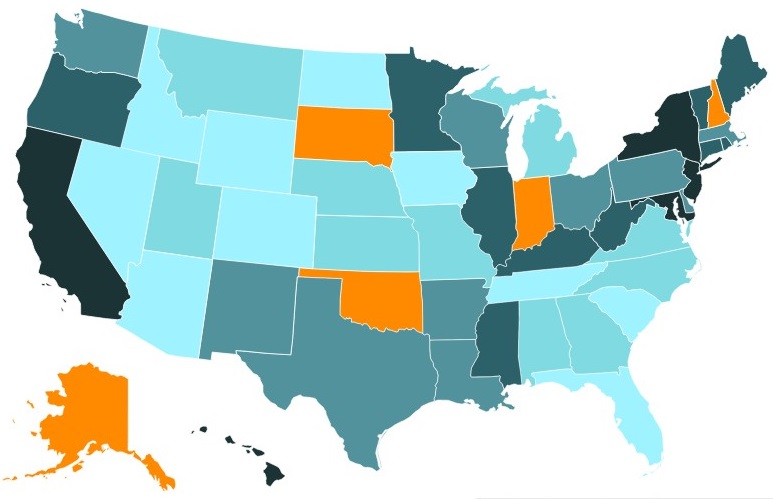 off grid US map