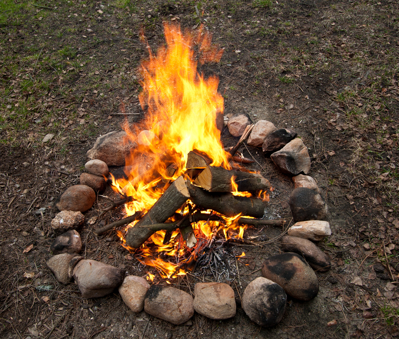 wood ash camp fire