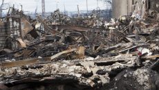 destroyed building disaster