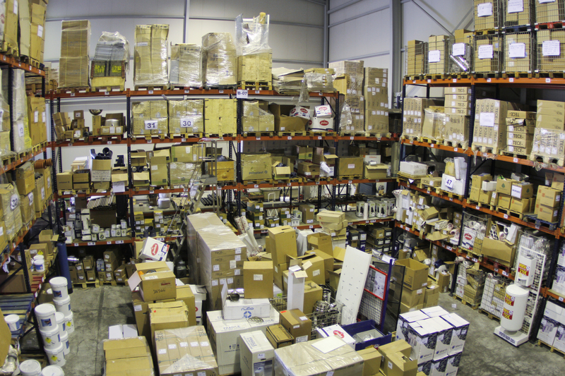 boxes inside a warehouse