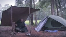 camping in the rain