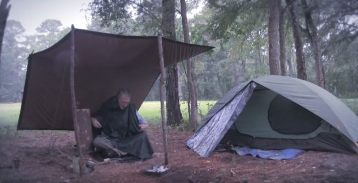 camping in the rain