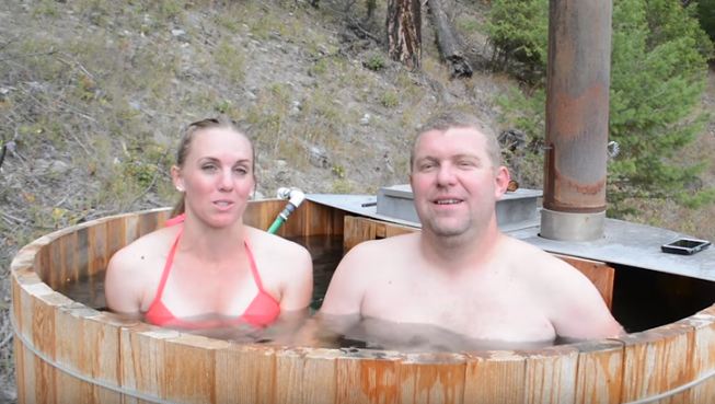 couple in hot tub