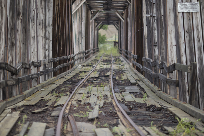 abandoned train