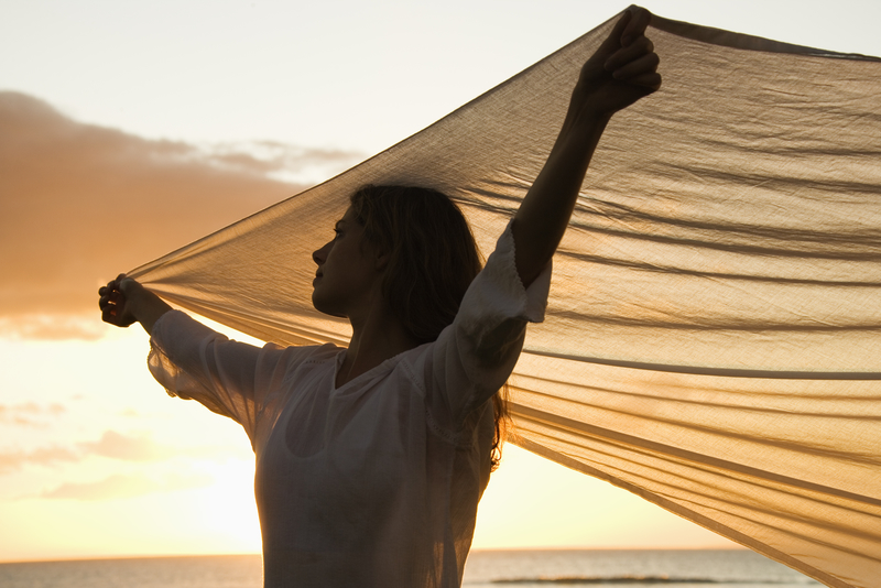 woman at sunset