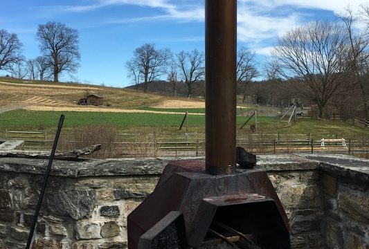 outdoor wood burning stove