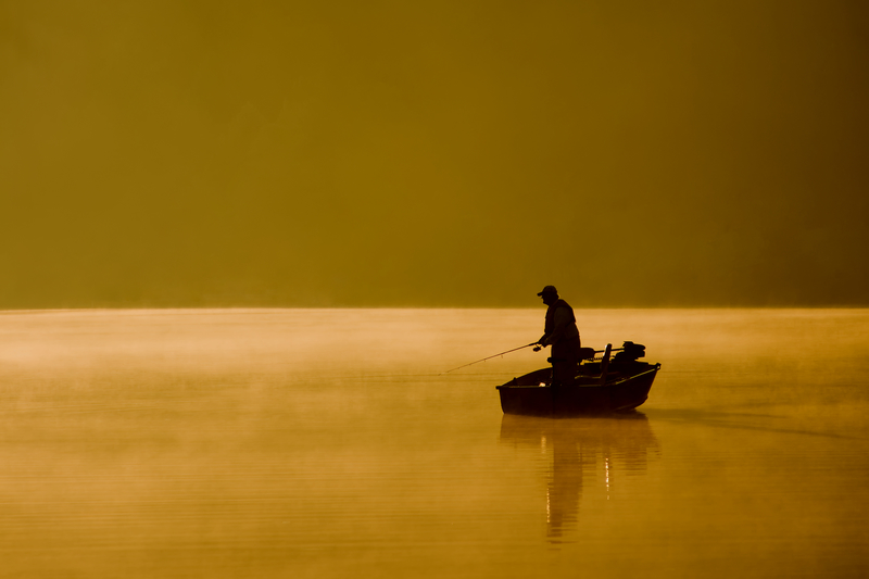 man fishing