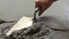 wet concrete